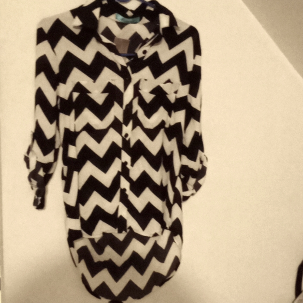 Black and white chevron shirt